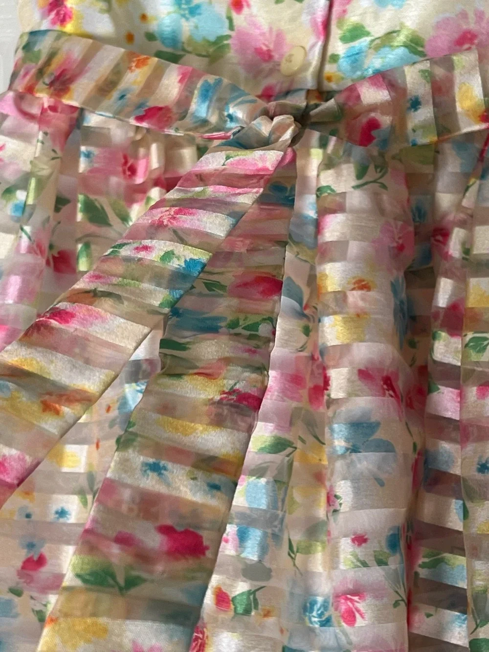 Jona Michelle Girls Floral Sleeveless Dress Pink Bow Special Occasion Size 3T
